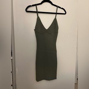 VRG GRL Sexy Knit Green Bodycon Dress